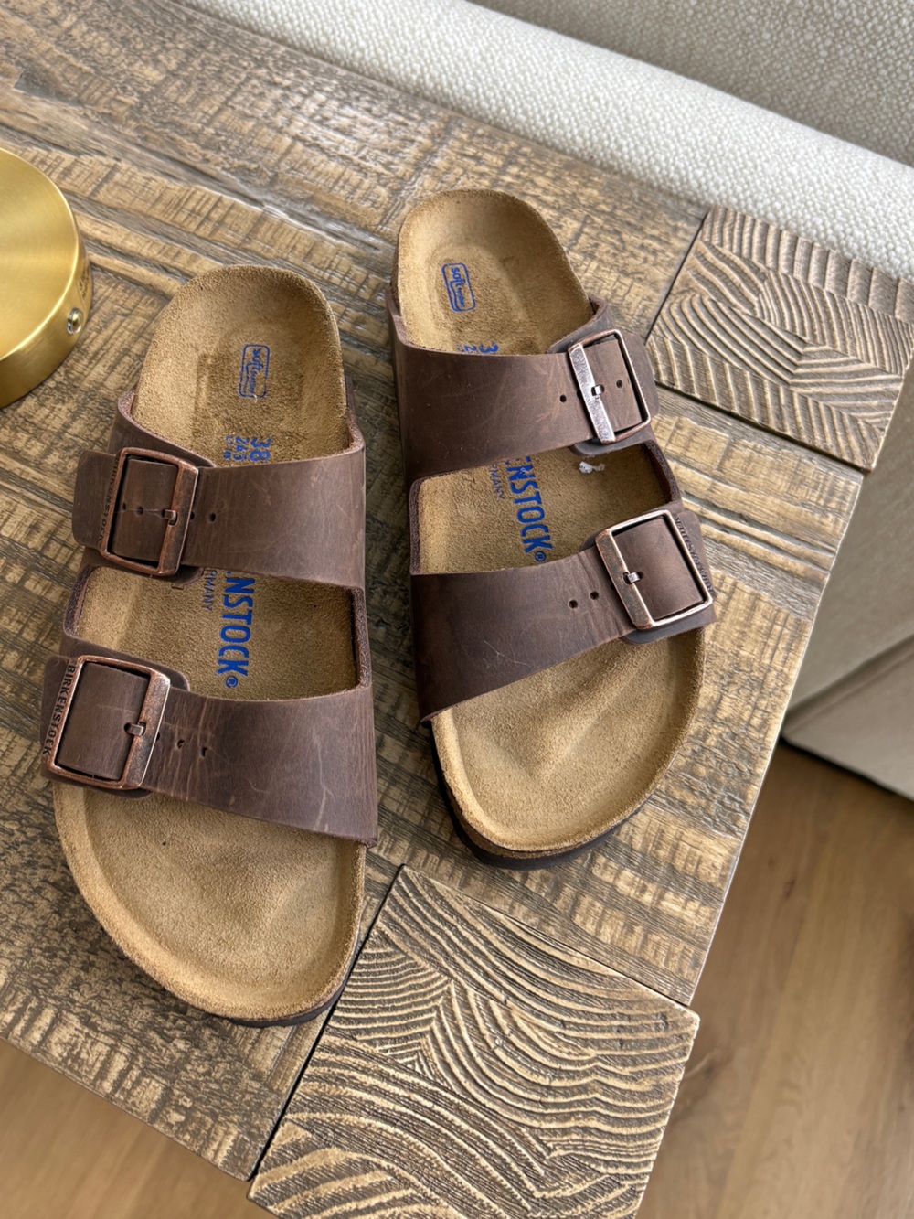 Birkenstock Arizona Two-Buckle Sandal in Dark Brown